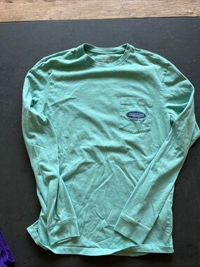 Vineyard Vines Men's Long Sleeve Pocket Tee - Seafoam Green